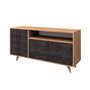 Hanah Home Consola Estilo Moderno Roble y Gris Oscuro 140x86x40 cm